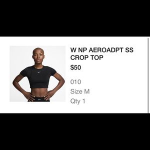 Nike aerodapt crop top